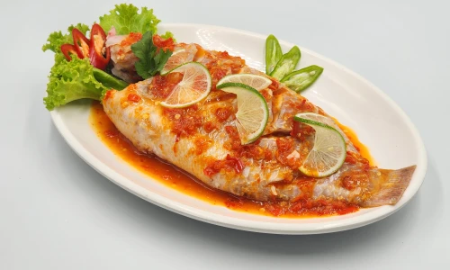 Red Fish Steamed with Lime