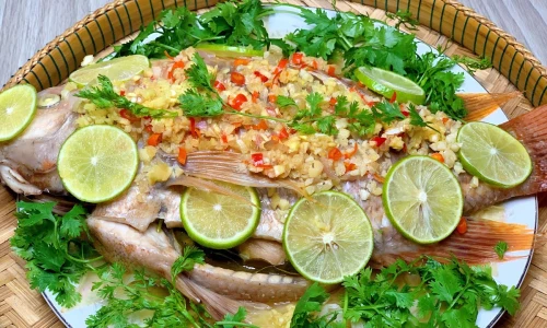 Steamed Red Fish with Lime